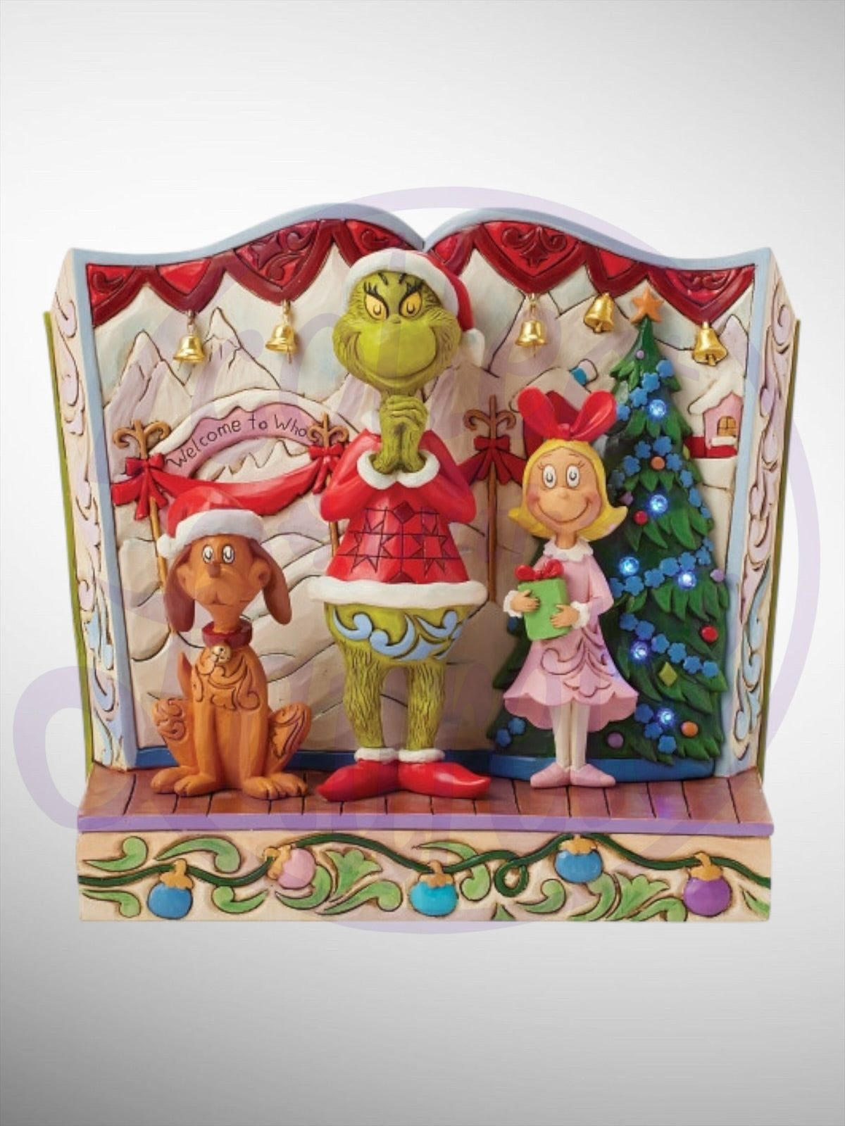 Jim Shore Dr. Seuss The Grinch - Grinch Max Cindy Storybook Figurine